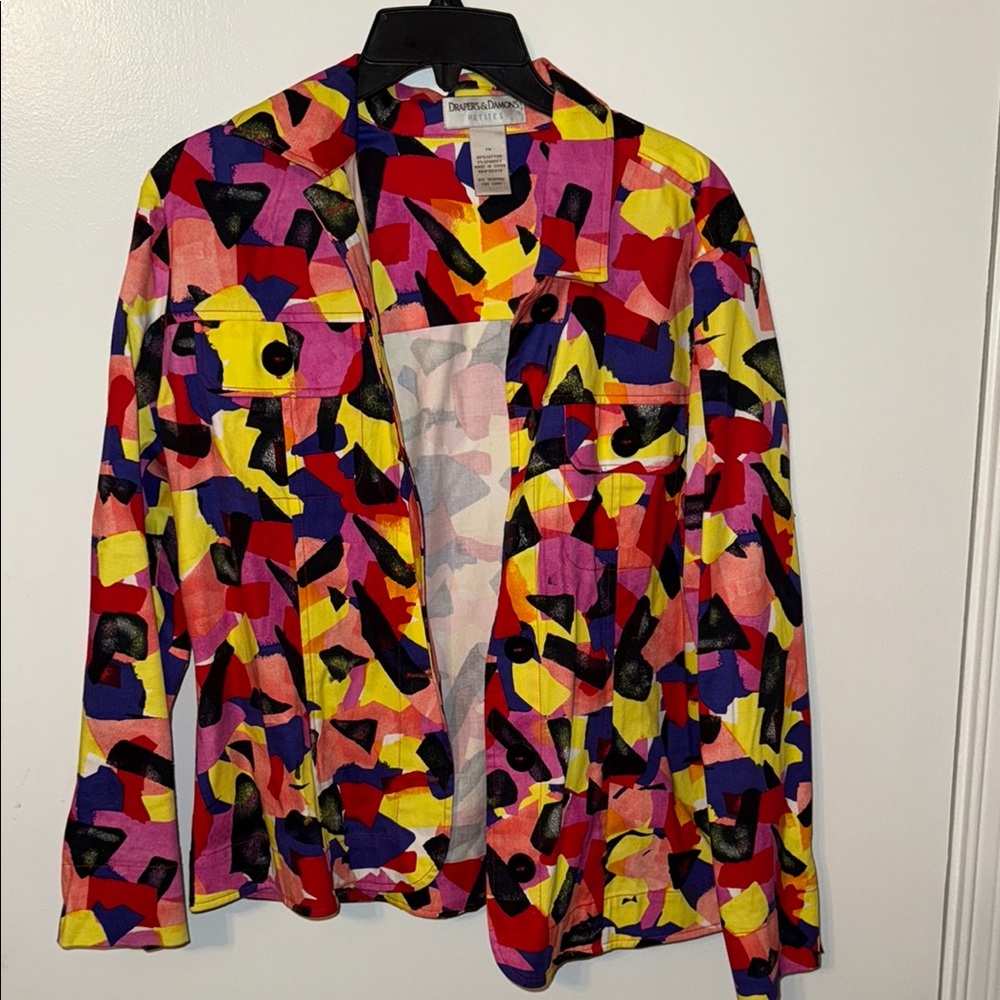 Colorful Abstract Jean Jacket